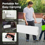 Gymax 2PCS 6 ft Plastic Folding Bench w/ 1320 LBS Capacity Handle &