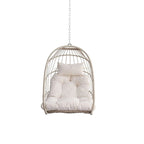Rattan Egg Swing Chair  PE Wicker Hanging Chair For Garden, Patio & Outdoor Relaxation - 28.34in. W X40.50in.DX22.00in. H
