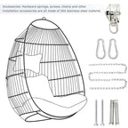 Rattan Egg Swing Chair  PE Wicker Hanging Chair For Garden, Patio & Outdoor Relaxation - 28.34in. W X40.50in.DX22.00in. H