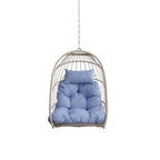 Rattan Egg Swing Chair  PE Wicker Hanging Chair For Garden, Patio & Outdoor Relaxation - 28.34in. W X40.50in.DX22.00in. H