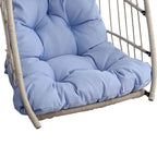 Rattan Egg Swing Chair  PE Wicker Hanging Chair For Garden, Patio & Outdoor Relaxation - 28.34in. W X40.50in.DX22.00in. H