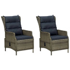3pc Outdoor Lounge Chair Set with 1 End Table, Black, Brown Rattan