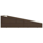 Garden Outdoor Daybed, White Polyester Cushions, Brown Poly Rattan