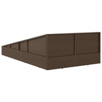 Garden Outdoor Daybed, White Polyester Cushions, Brown Poly Rattan