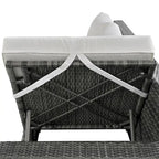 6 Piece Outdoor Furniture Set, All Weather Patio Conversation Set, Rattan Sofa Set with Storage Box and Tempered Glass Table