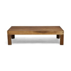 3 Piece Outdoor L-Shape Sofa Set, All-Weather Acacia Wood Conversation Furniture Set with Ottoman and Coffee Table