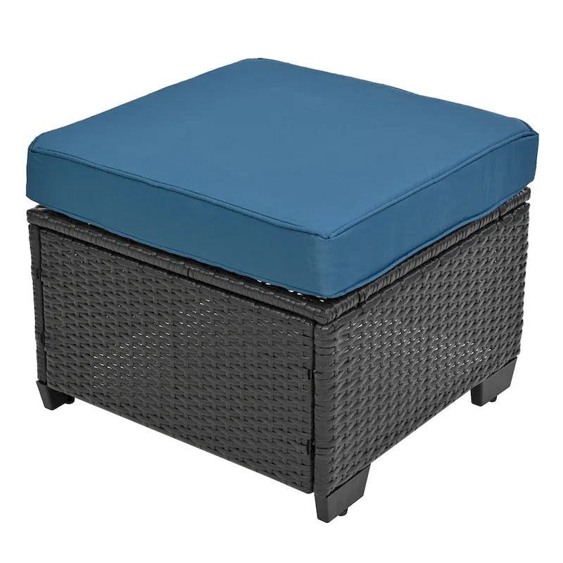 10 Piece Outdoor Furniture Set, Patio Rattan Sectional Sofa Set, All-Weather Conversation Set with Cushions and Coffee Table