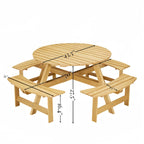 Outside Picnic Table Set with Benches for Garden,Backyard,Porch,Patio