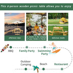 Outside Picnic Table Set with Benches for Garden,Backyard,Porch,Patio