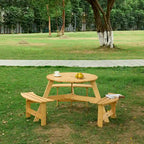 Outside Picnic Table Set with Benches for Garden,Backyard,Porch,Patio
