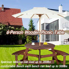 Outside Picnic Table Set with Benches for Garden,Backyard,Porch,Patio