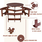 Outside Picnic Table Set with Benches for Garden,Backyard,Porch,Patio