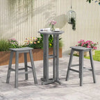 Gymax 29 Patio Bar Stool Set of 2 w/ Curved Seat & Footrests for