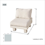 3-piece Aluminum Patio Sofa Set with Coffee Table