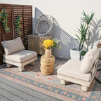 3-piece Aluminum Patio Sofa Set with Coffee Table