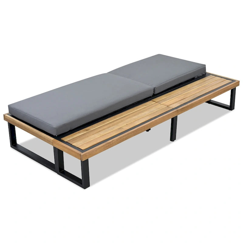 Patio Lounge Chair with 5-Position Adjustable Backrest