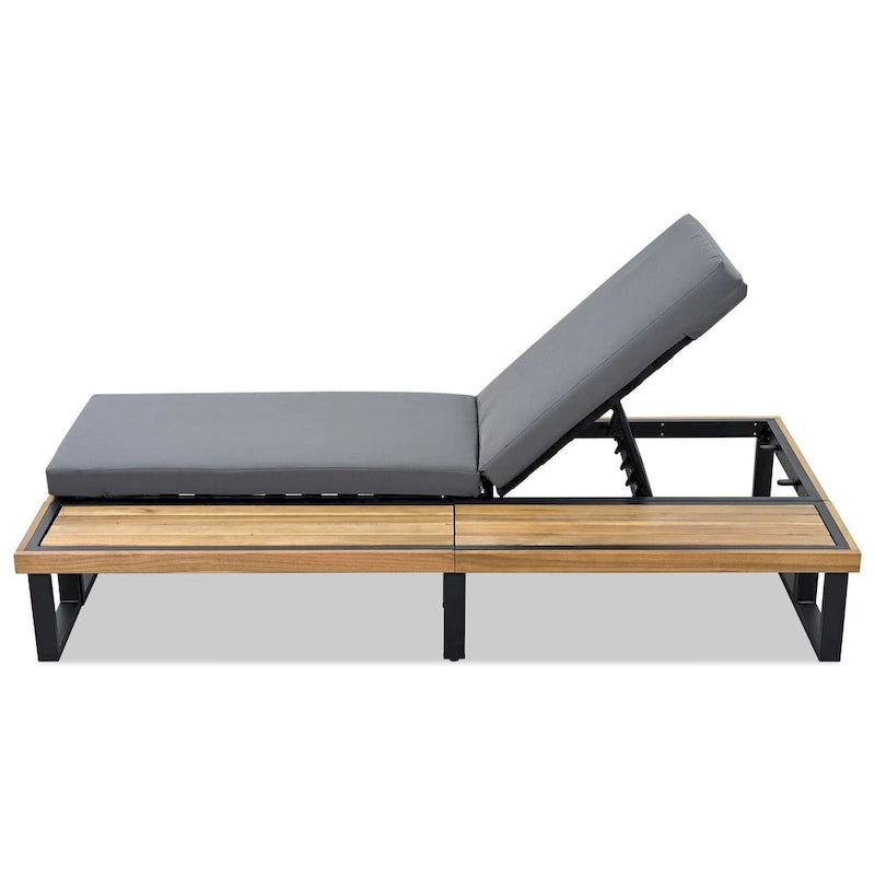 Patio Lounge Chair with 5-Position Adjustable Backrest