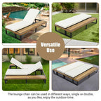 Patio Lounge Chair with 5-Position Adjustable Backrest