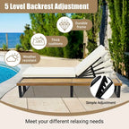 Patio Lounge Chair with 5-Position Adjustable Backrest