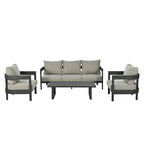 4-Piece Outdoor Seating Set with Thick Cushions