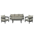 4-Piece Outdoor Seating Set with Thick Cushions