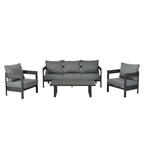 4-Piece Outdoor Seating Set with Thick Cushions