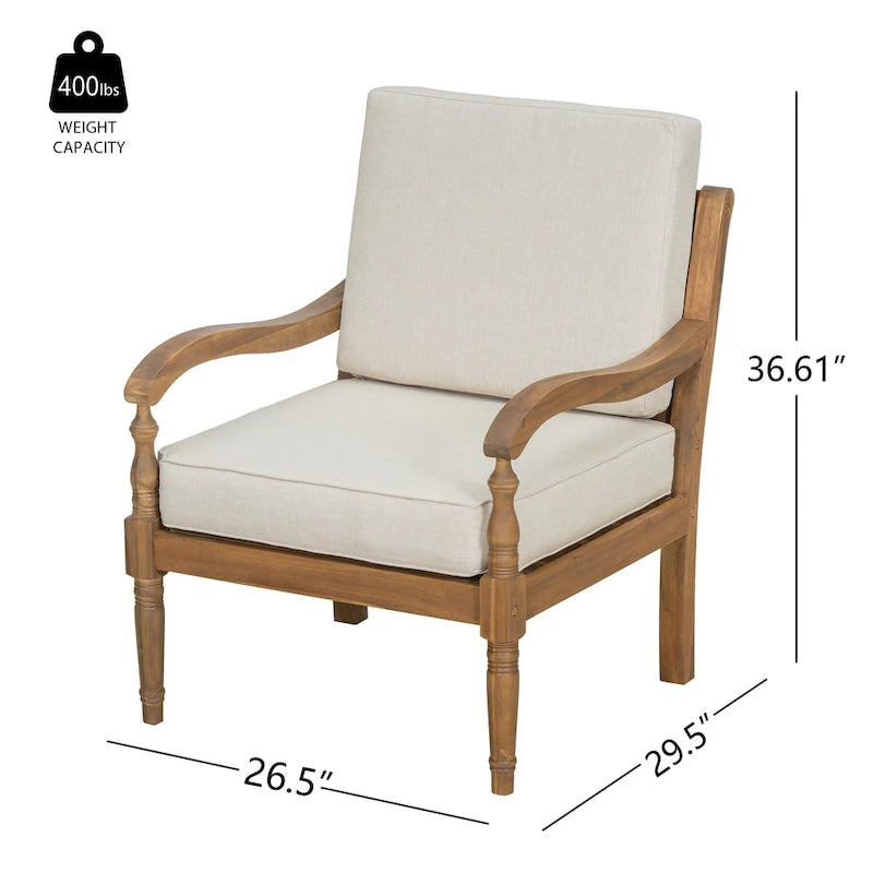 Christopher Knight Home- Jasie Acacia Wood Outdoor Club Chair