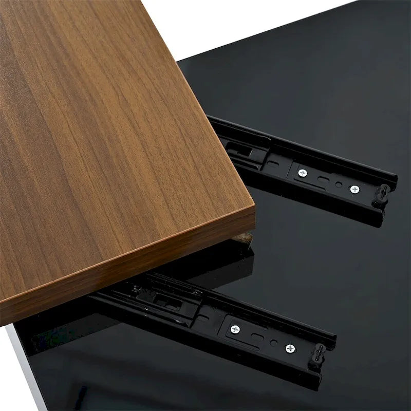 Square Coffee Table With Sliding Tabletop, Modern Coffee Table With 4 Hidden Storage Compartments, Accent Center Table
