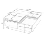 Square Coffee Table With Sliding Tabletop, Modern Coffee Table With 4 Hidden Storage Compartments, Accent Center Table