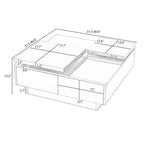 Square Coffee Table With Sliding Tabletop, Modern Coffee Table With 4 Hidden Storage Compartments, Accent Center Table