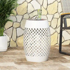 18 Inch Iron Side Table Southwest Mosaic Top Outdoor Patio Table