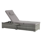 GDFStudio - Amelia Outdoor Chaise Lounge Chair Set of 2 with Adjustable Recline and Side Table for Poolside Relaxation