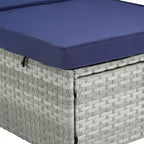 GDFStudio - Amelia Outdoor Chaise Lounge Chair Set of 2 with Adjustable Recline and Side Table for Poolside Relaxation