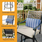Outdoor High Swivel Bar Stools Set of 2, Bar Height Patio Chairs with Seat Cushion for Outdoor, Garden