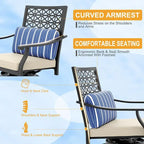 Outdoor High Swivel Bar Stools Set of 2, Bar Height Patio Chairs with Seat Cushion for Outdoor, Garden