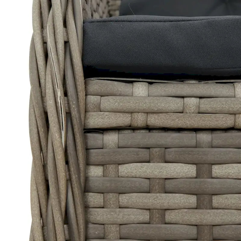 vidaXL Garden Dining Set Grey PE rattan Large Garden Dining Set - 63 x 31.5 x 29.1/ 6