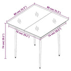vidaXL Garden Dining Set Grey PE rattan Medium Removable Covers - 31.5 x 31.5 x 29.1/ 2