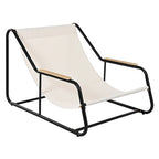 3 Pieces Outdoor Patio Chaise Lounges Chairs Set for Lawn Deck Beach, Conversation Sets Accent Arm Chairs with Acacia Side Table