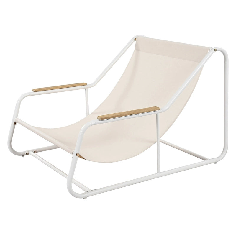3 Pieces Outdoor Patio Chaise Lounges Chairs Set for Lawn Deck Beach, Conversation Sets Accent Arm Chairs with Acacia Side Table