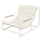 3 Pieces Outdoor Patio Chaise Lounges Chairs Set for Lawn Deck Beach, Conversation Sets Accent Arm Chairs with Acacia Side Table