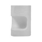 Grover Outdoor Faux Stone Asymmetrical Side Table