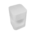 Grover Outdoor Faux Stone Asymmetrical Side Table