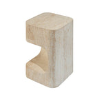 Grover Outdoor Faux Stone Asymmetrical Side Table