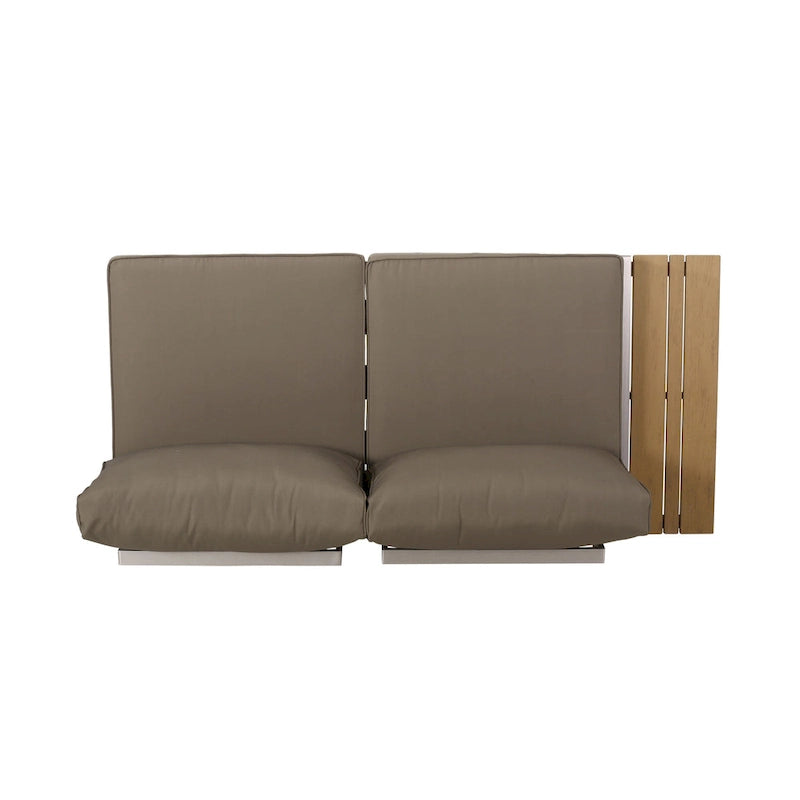 Roomfitters 5-Seater Outdoor Sofa Set, Weather-Resistant Cushioned Patio Seating, Modern Metal Frame