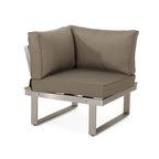 Roomfitters 5-Seater Outdoor Sofa Set, Weather-Resistant Cushioned Patio Seating, Modern Metal Frame