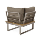 Roomfitters 5-Seater Outdoor Sofa Set, Weather-Resistant Cushioned Patio Seating, Modern Metal Frame