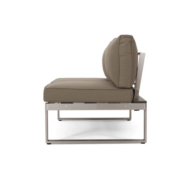 Roomfitters 5-Seater Outdoor Sofa Set, Weather-Resistant Cushioned Patio Seating, Modern Metal Frame