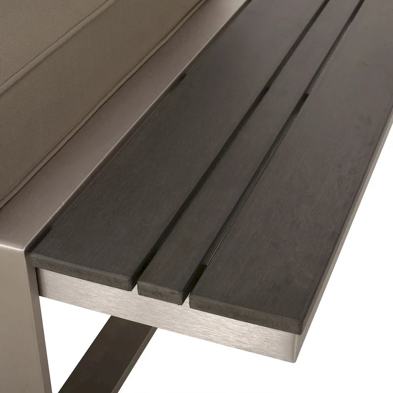 Roomfitters 5-Seater Outdoor Sofa Set, Weather-Resistant Cushioned Patio Seating, Modern Metal Frame