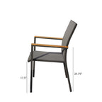 Catania Dark Gray 11-Piece Aluminum Outdoor Dining Set with Sling Set in Pewter - N/A