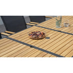 Catania Dark Gray 11-Piece Aluminum Outdoor Dining Set with Sling Set in Pewter - N/A